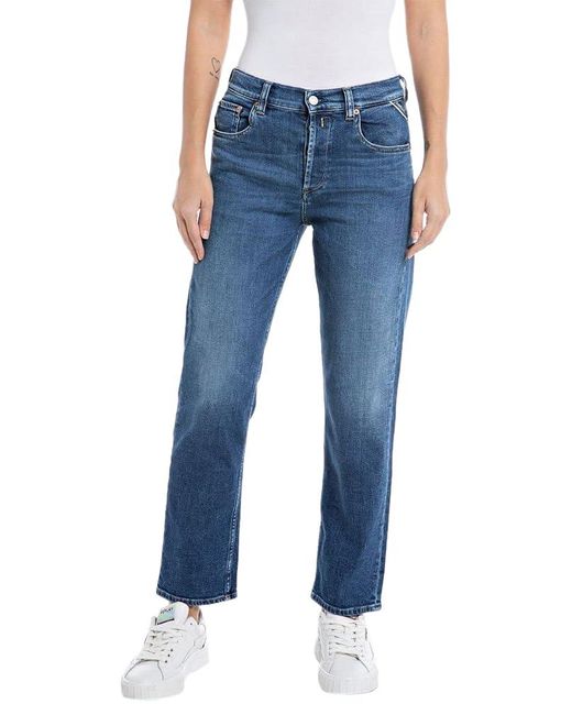 WB461 Maijke Straight Comfort Jeans Replay en coloris Blue