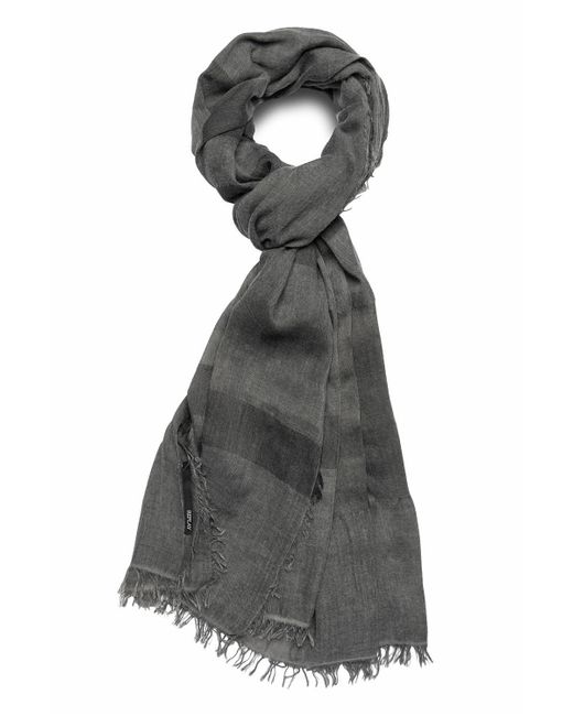 Replay Gray Thin Scarf for men