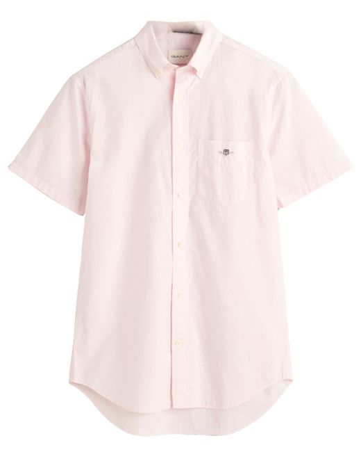 Gant Pink Reg Poplin Ss Shirt Reg Poplin Ss Shirt for men
