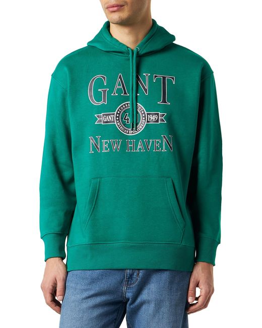 Gant Green Retro Crest Hoodie for men