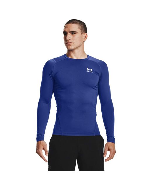 Under Armour Blue Armour Heatgear Compression Long-sleeve T-shirt for men