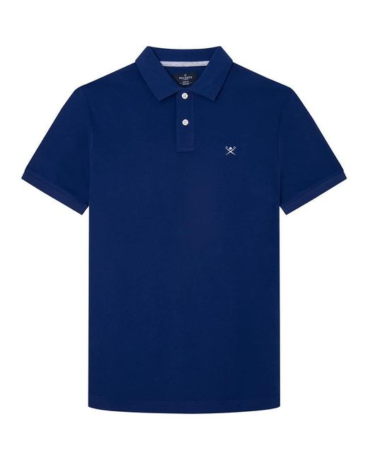 Hackett Blue Hackett Slim Fit Logo Short Sleeve Polo Xl for men