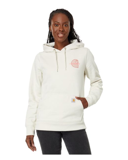Carhartt White Rain Defender Relaxed Fit Midweight Chest Graphic Sweatshirt