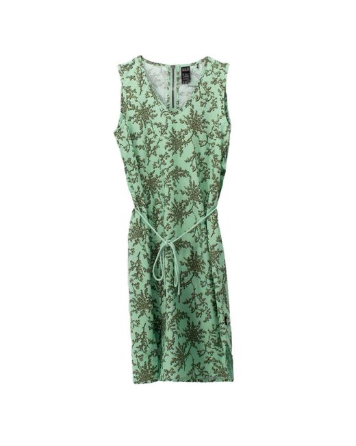 Jack Wolfskin Green Tioga Road Print Dress Kleid Sommerkleid 1506101-8140 Gr. S Grün Knielang