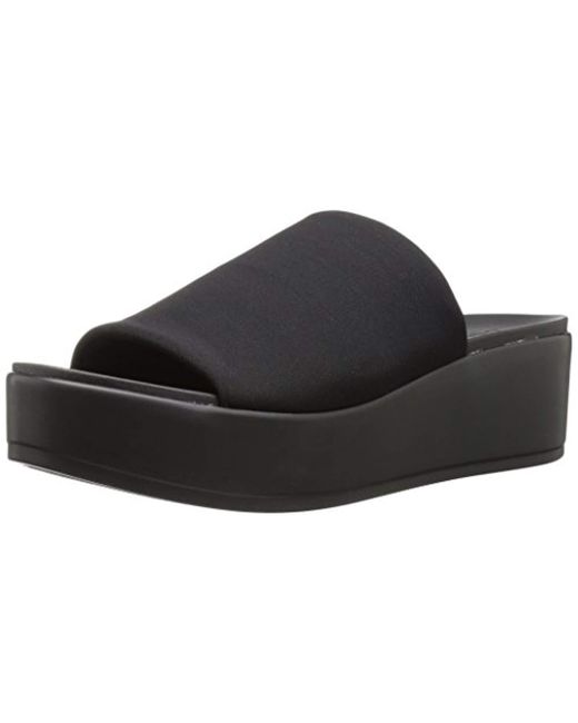 Bebe Stretchy Slide Sandal, in Black | Lyst