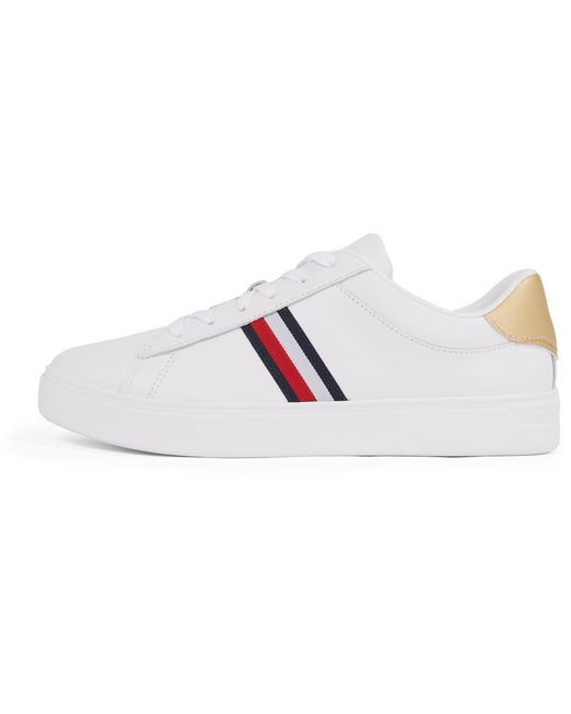 Essential Court Sneaker STRPS FW0FW08321 Tommy Hilfiger de color Black