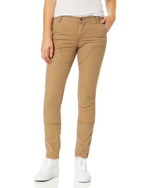 Carhartt Cotton Slim Fit Crawford Double Front Pant in Natural | Lyst