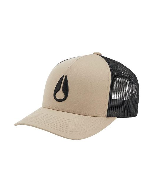 Nixon Natural Iconed Trucker Hat - Khaki/black for men