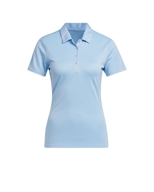 adidas Women's Blue Performance Solid Short Sleeve Golf Polo