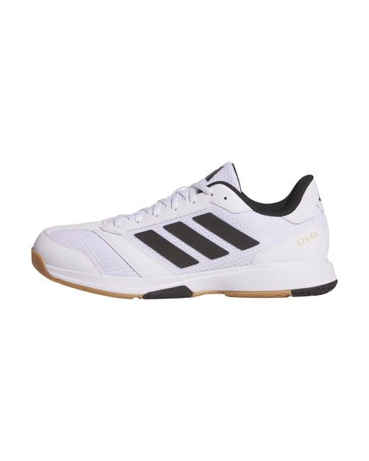 Adidas White S Ligra 8 Indoor Volleyball for men