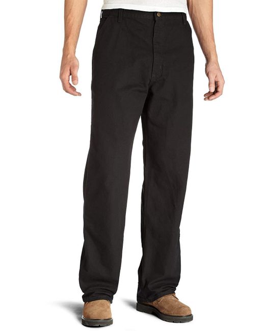 Carhartt Black Washed Duck Work Dungaree Pant for men