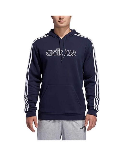 Adidas 's Fleece Pullover Hoodie Dark Blue for men
