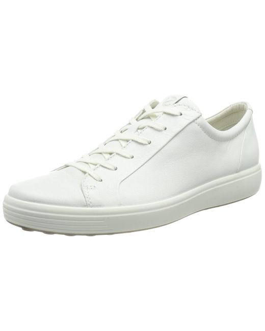 Ecco Leather Soft 7 City Tie Sneaker in White for Men - Save 13% | Lyst UK