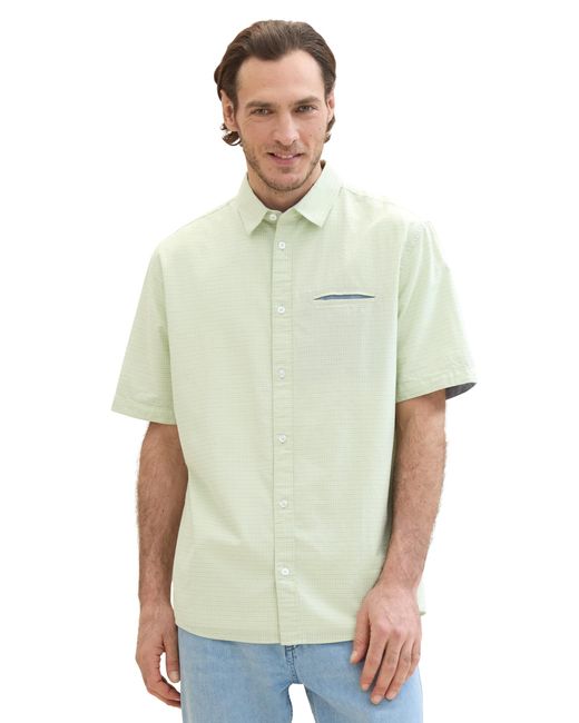 Tom Tailor Comfort Fit Hemd mit Struktur in Green für Herren