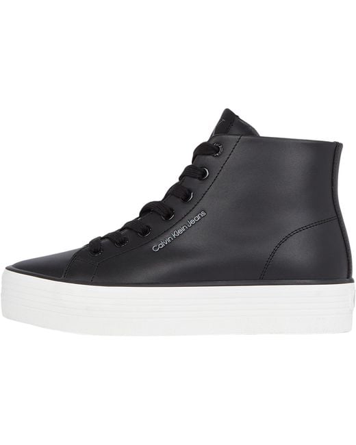 Calvin Klein Black Calvin Klein Vulcanized Sneaker Bold Mid High Top