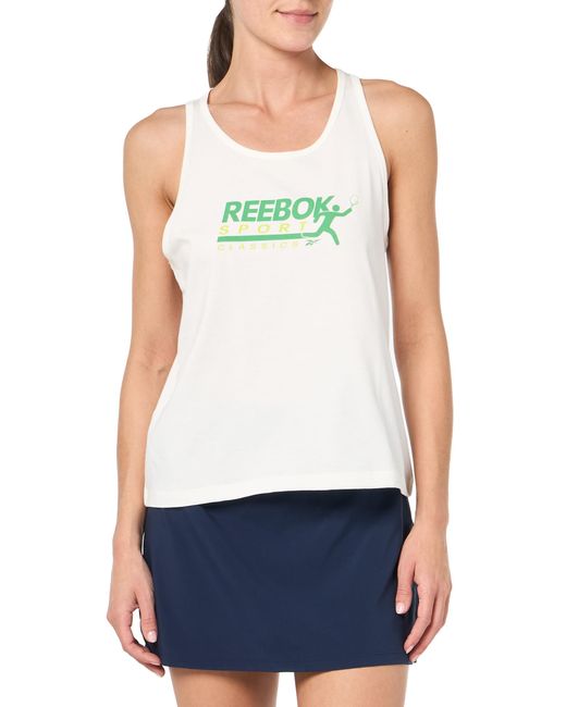 Reebok Blue Court Sport Graphic Tank T-shirt