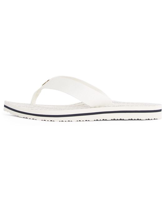 Tommy Hilfiger Th Chain Print Beach Sandaal Fw0fw08514 Flip Flops in het Black