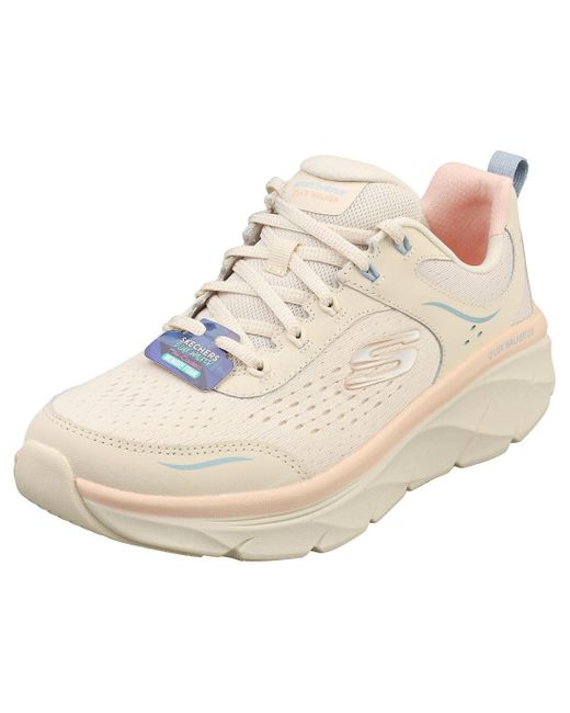 Skechers White D'lux Walker 2.0-daisy Doll S Trainers Nat/multi