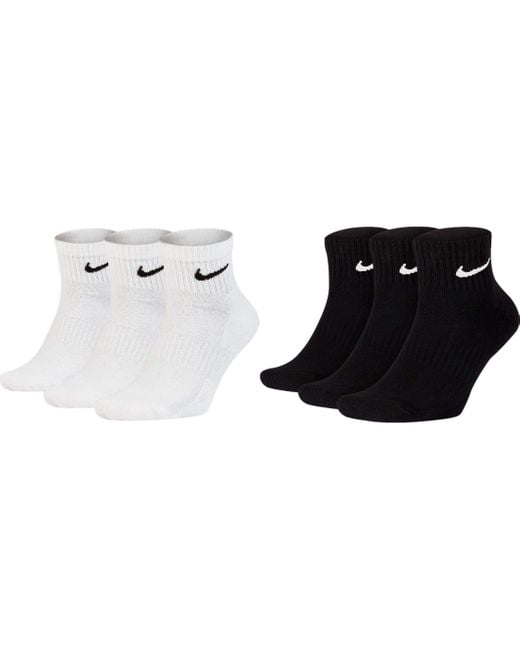 SX7677 Chaussettes de sport courtes pour homme et femme Blanc/noir Taille 34 36 38 40 42 44 46 48 50 Nike en coloris Black