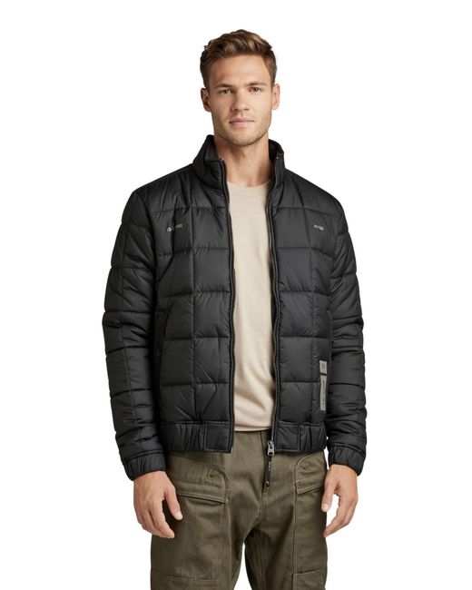 G-Star RAW Black Meefic Quilted Jacket for men
