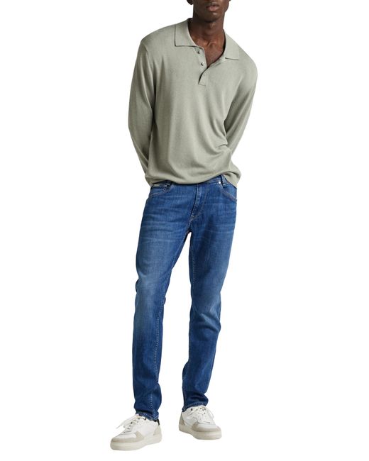 Tapered Extensible Cinq Poches PM207391 Jeans Pepe Jeans pour homme en coloris Black