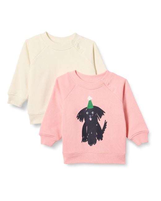 Felpe Girocollo In Spugna Bimbi di Amazon Essentials in Pink