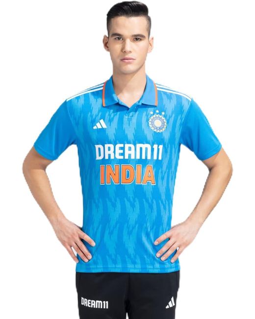 Adidas Blue Dream 11 India Cricket Odi Fan Jersey for men