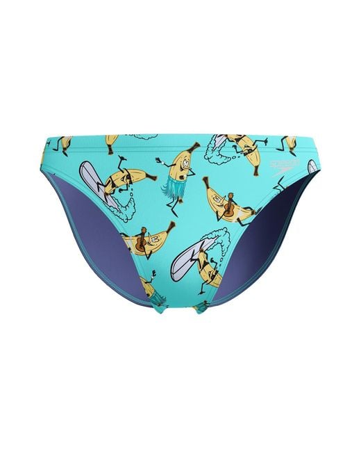 Speedo Blue S 5cm Allover Digital Brief Fun Bunch 32 for men
