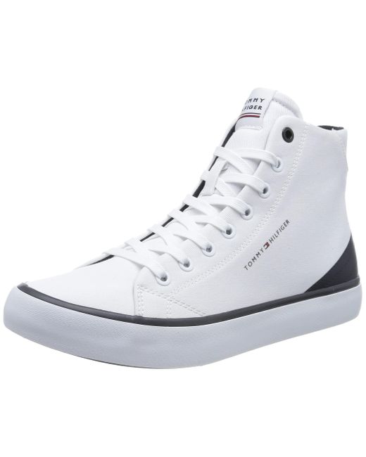 Tommy Hilfiger Vulcanized Sneaker TH Hi Vulc Core Canvas Schuhe in White für Herren