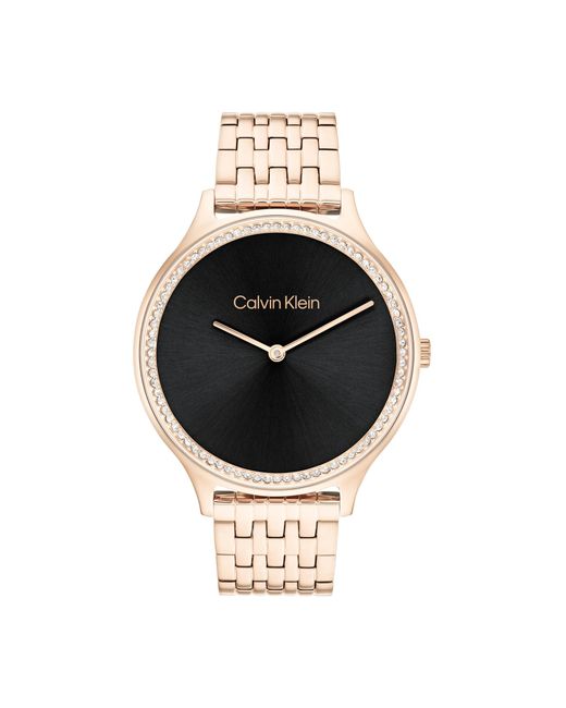 Montre À Mouvement Quartz Deux Aiguilles pour Collection CK Timeless avec Bracelet en Acier Inoxydable de Calvin Klein en coloris Black