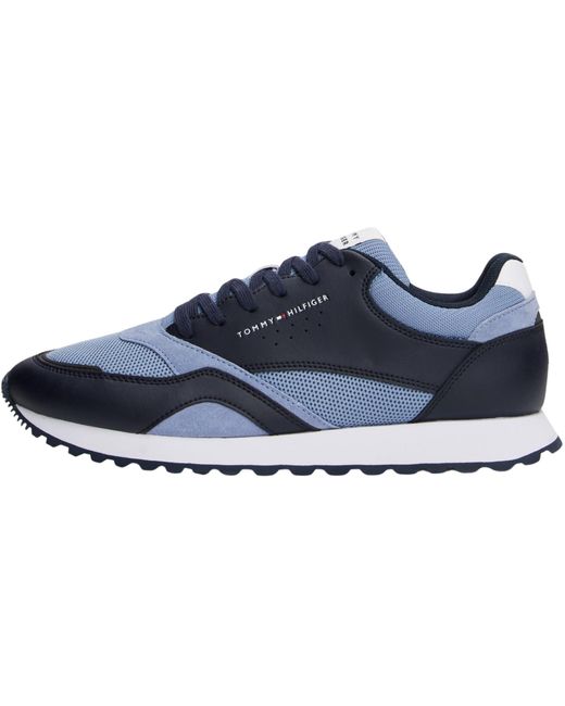 Runner Sneaker Hombre New Eva Mix de Piel Tommy Hilfiger de hombre de color Black