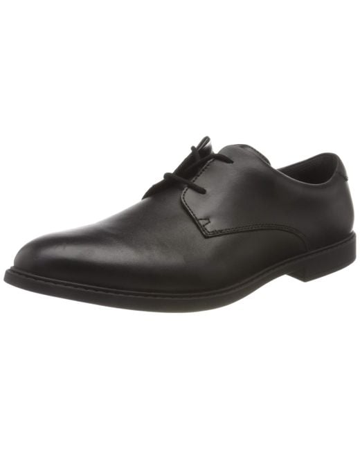 Clarks Black Scala Loop Youth Lace Up School Shoes for men