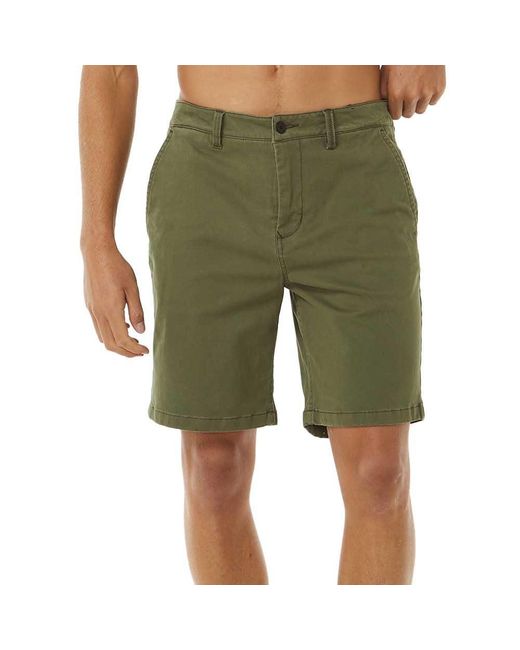 Rip Curl Green Classic Surf Chino 19" Walkshorts for men