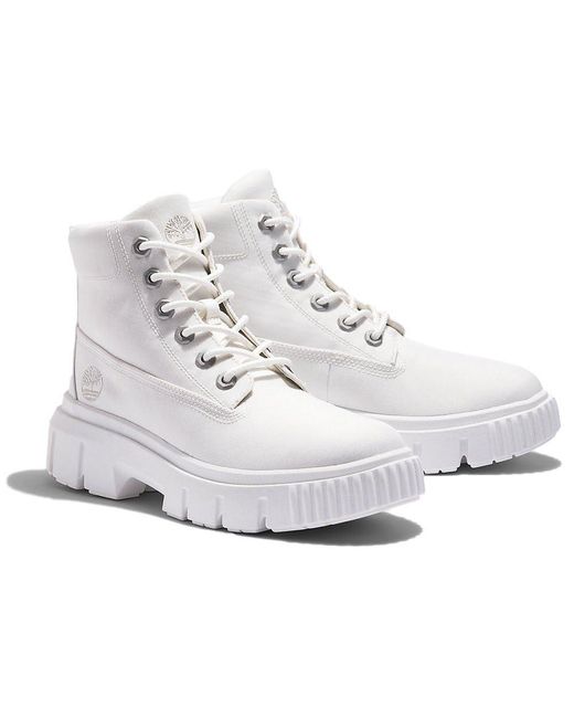 Timberland White Greyfield Fabric Boot