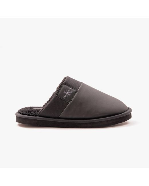 Calvin Klein Brown Home Clog Surfaces S Slippers Black for men