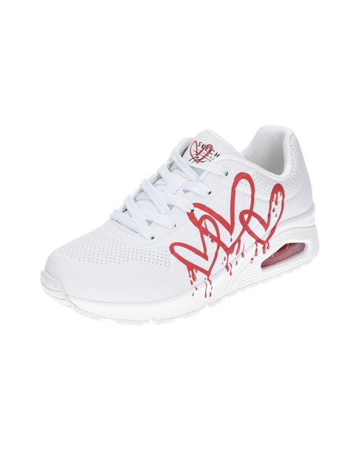 Skechers White UNO Dripping in Love Sneaker