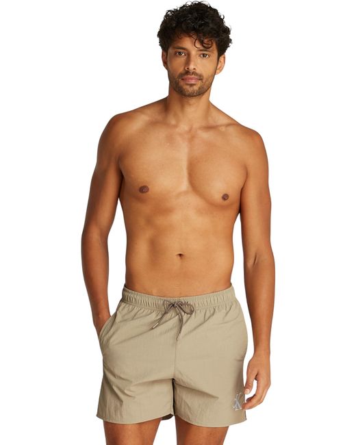 Bañador Hombre Medium Drawstring con logotipo Calvin Klein de hombre de color Multicolor
