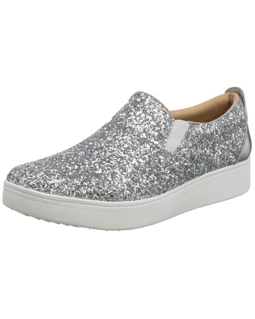 fitflop silver trainers