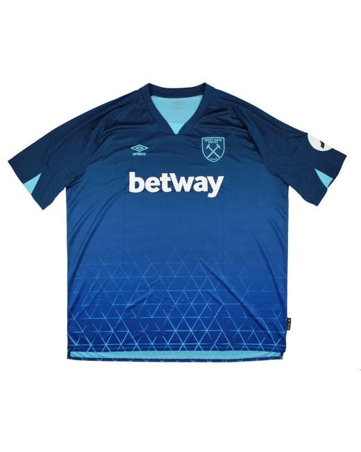 Umbro 2023-2024 West Ham United Third Shirt Blue for men
