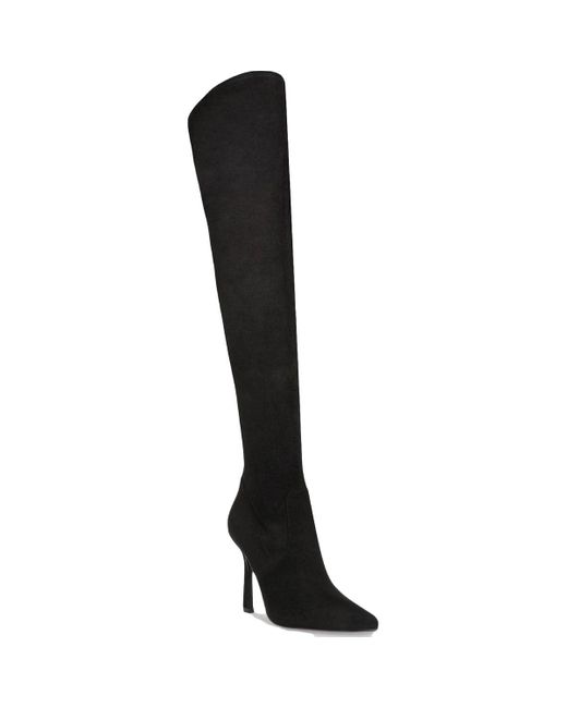 Steve Madden S Black Cushioned Comfort Vanquish Pointed Toe Stiletto Zip-up Heeled Boots 4