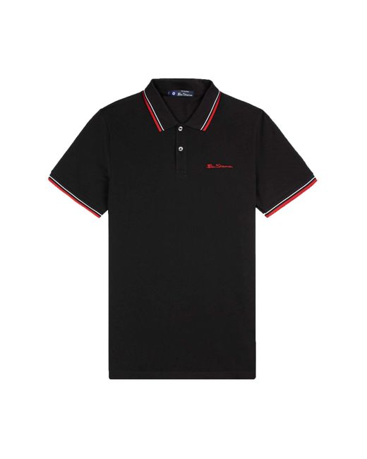 Ben Sherman Black Sherman S Signature Twin Tipped Pk Polo Shirt 59310 for men