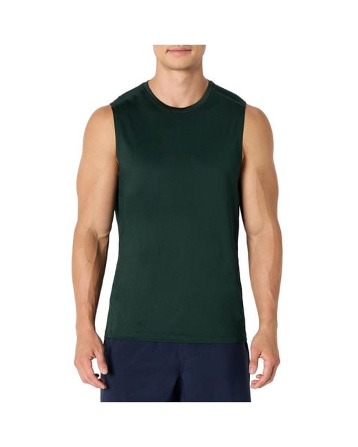 Camiseta para Mostrar Músculos Elástica y Técnica Hombre Amazon Essentials de hombre de color Green