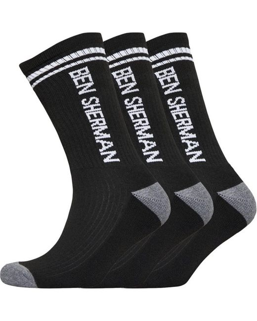 Ben Sherman Sport Socks Sportsocken für in Schwarz in Black für Herren