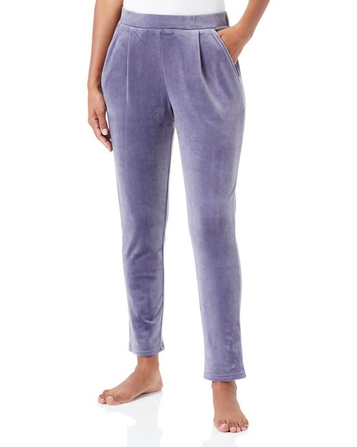 Cozy Comfort Velour Trousers Pajama Bottom di Triumph in Purple