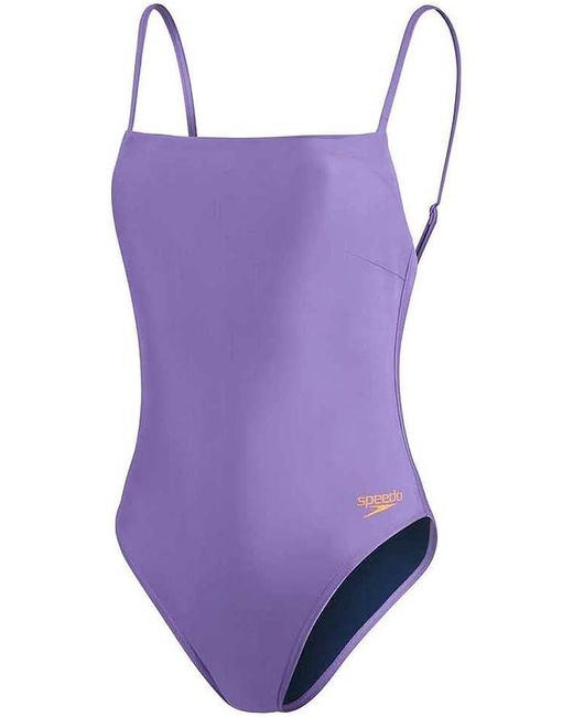 Speedo Purple Back Swimsuit - Twilight Mauve - Size