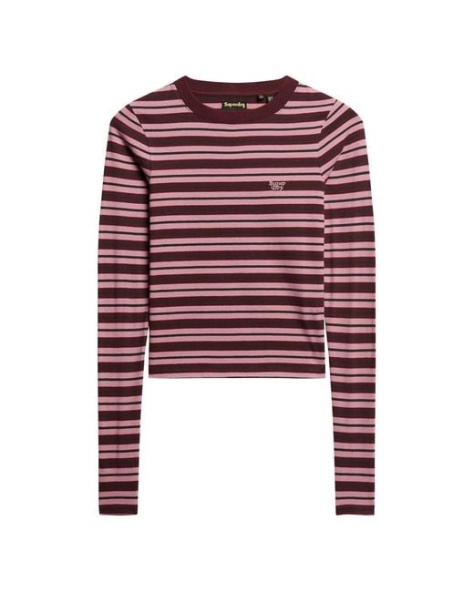 Superdry Red Long Sleeve Top T-shirt