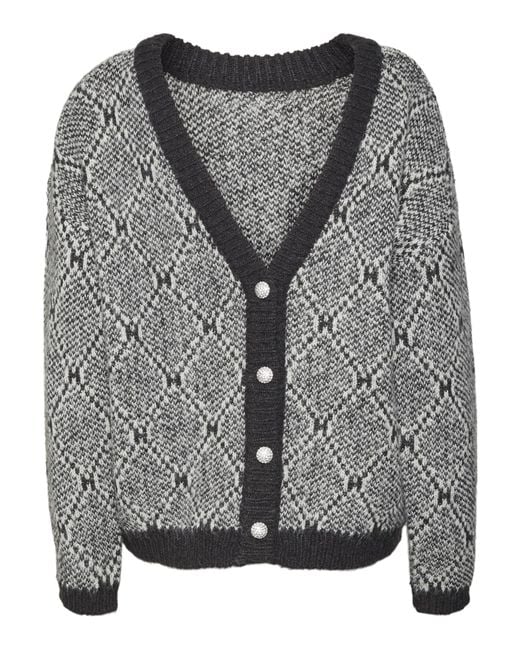 Vero Moda Gray VMRORY LS 2WAY V-Neck Cardigan GA Boo Strickjacke