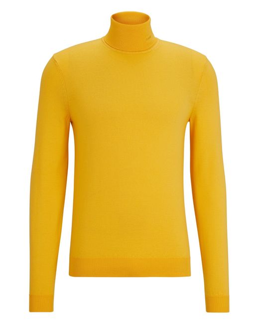 HUGO Pullover SAN THOMAS-M Regular Fit in Yellow für Herren