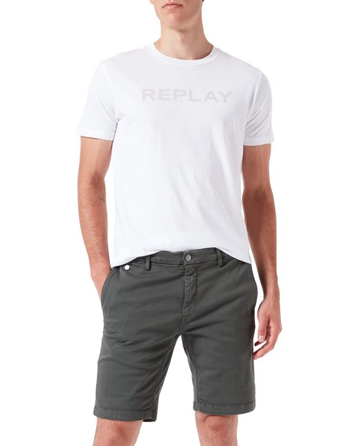 Replay Benni Jeans Shorts in White für Herren