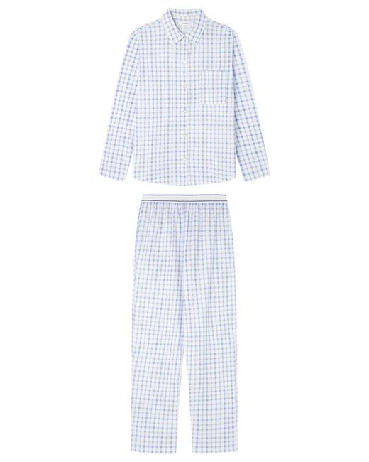 Pijama Masculino de ga Larga Colección Multilicense Campus Women'secret de color White